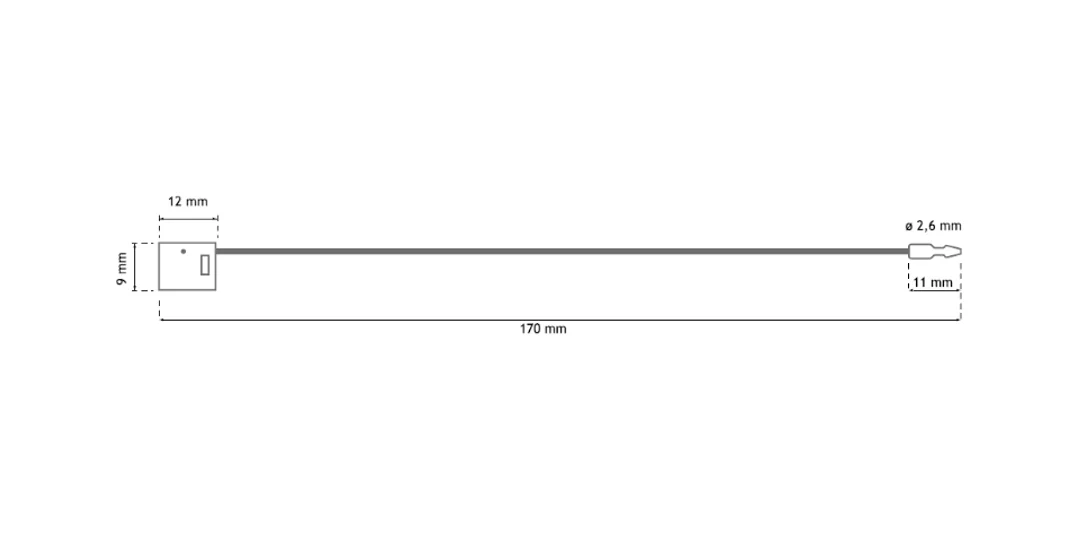 Highest Quality Italian Grey Plastic Hang tag String Security seal tag cm 17 for clothing seal cord punch