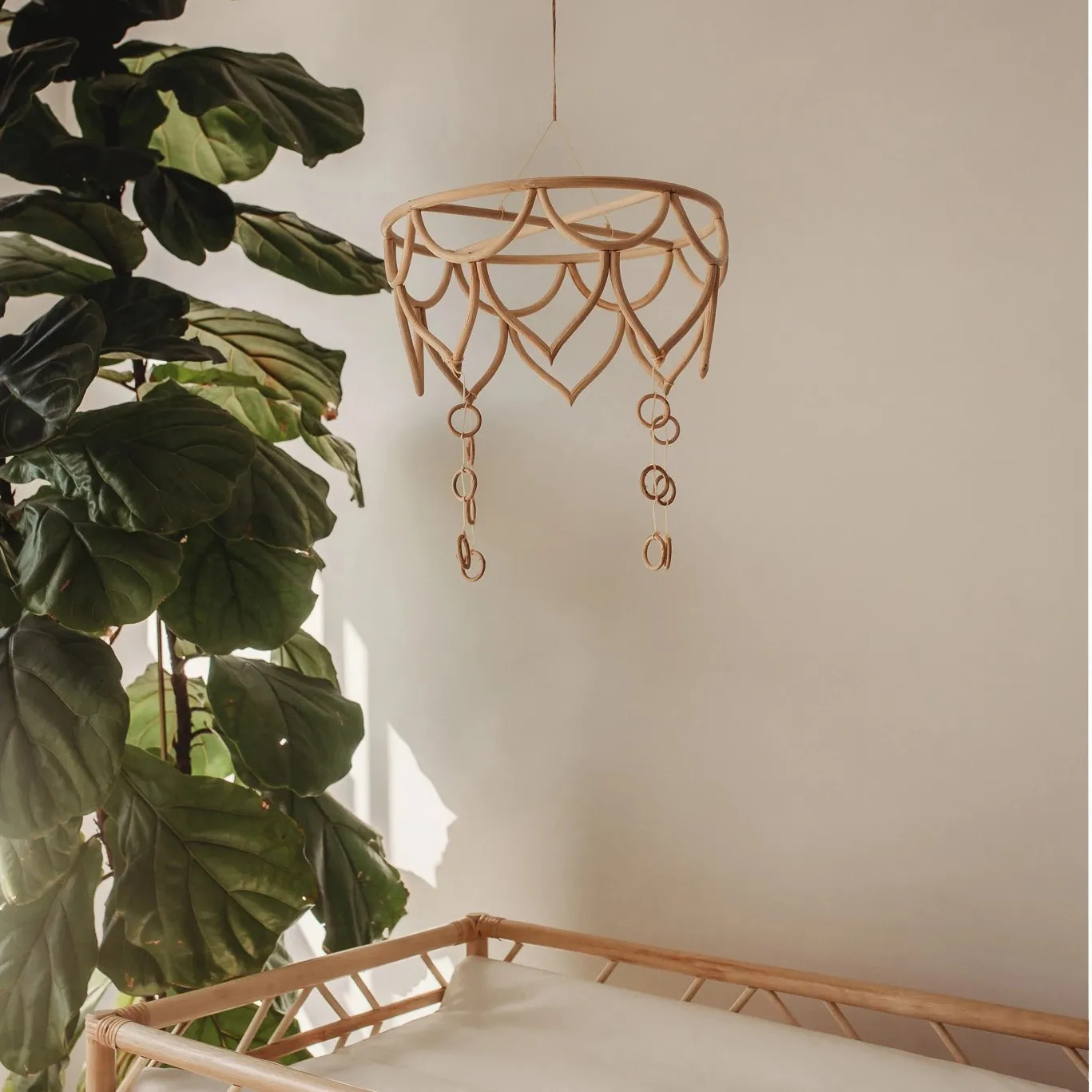 Мобиль для новорожденных подвесная кроватка из натурального ротанга мобиль младенцев