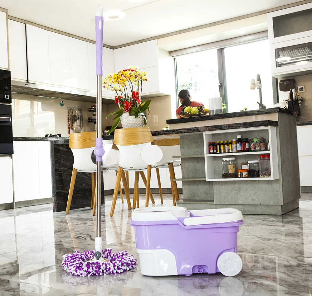 Центробежный спиннинг пластиковое ведро для мытья и отжима швабры телескопическая Inox микроволокно 360 СС полов Волшебная швабра с ведром