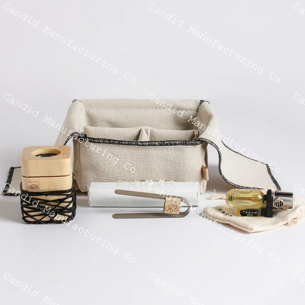 Small Travel Set Wooden Incense Burner with Brand New Micro-Size Mubkhar String Design Incense Holder
