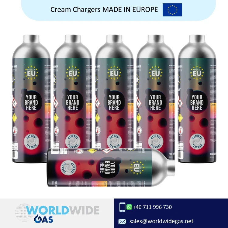 Factory Price 2.2L/1100g Best Quality Made in Europe Aluminum Whipped Cream Chargers Cylinder Canister for Genuine Buyers