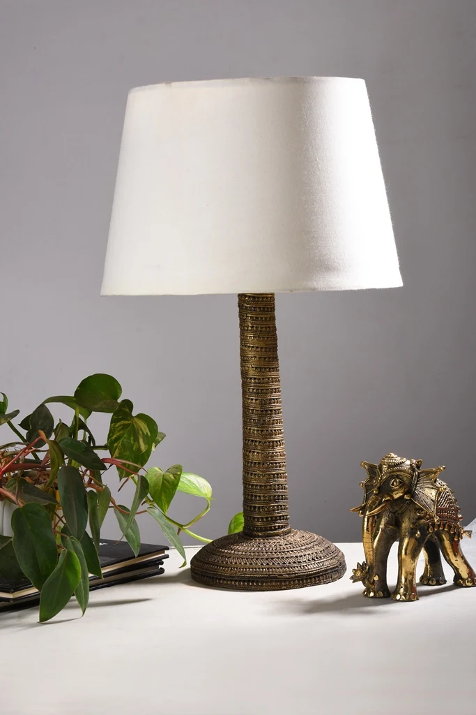 Bell metal Vintage Lamp , Dhokra Art , Brass Item