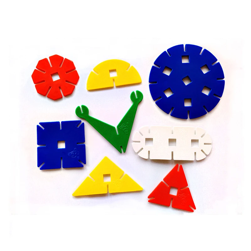 Interlocking Building Block Snowflake Stars Educational Toy Solid Plastic Early Learning STEM