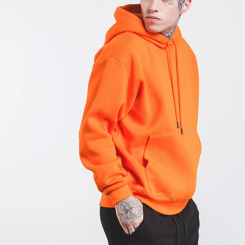 Hot Sale Men Long Sleeve Gym Workout Hoodie / 100% Custom Cotton Screen Printing men hoodies