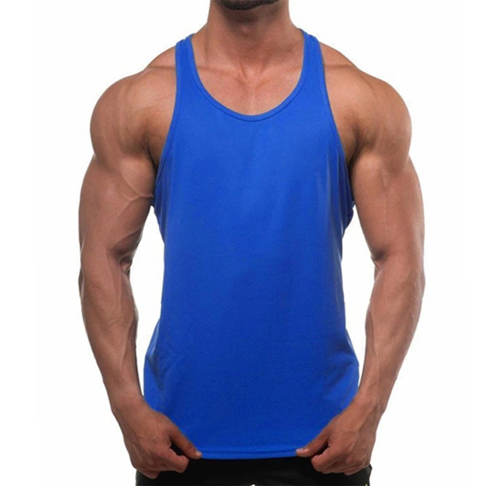 Sports Cotton Boys Muscle Singlet Sleeveless Travel Vest Gym Mens Bodybuilding Fitness Running Custom Logo Vest