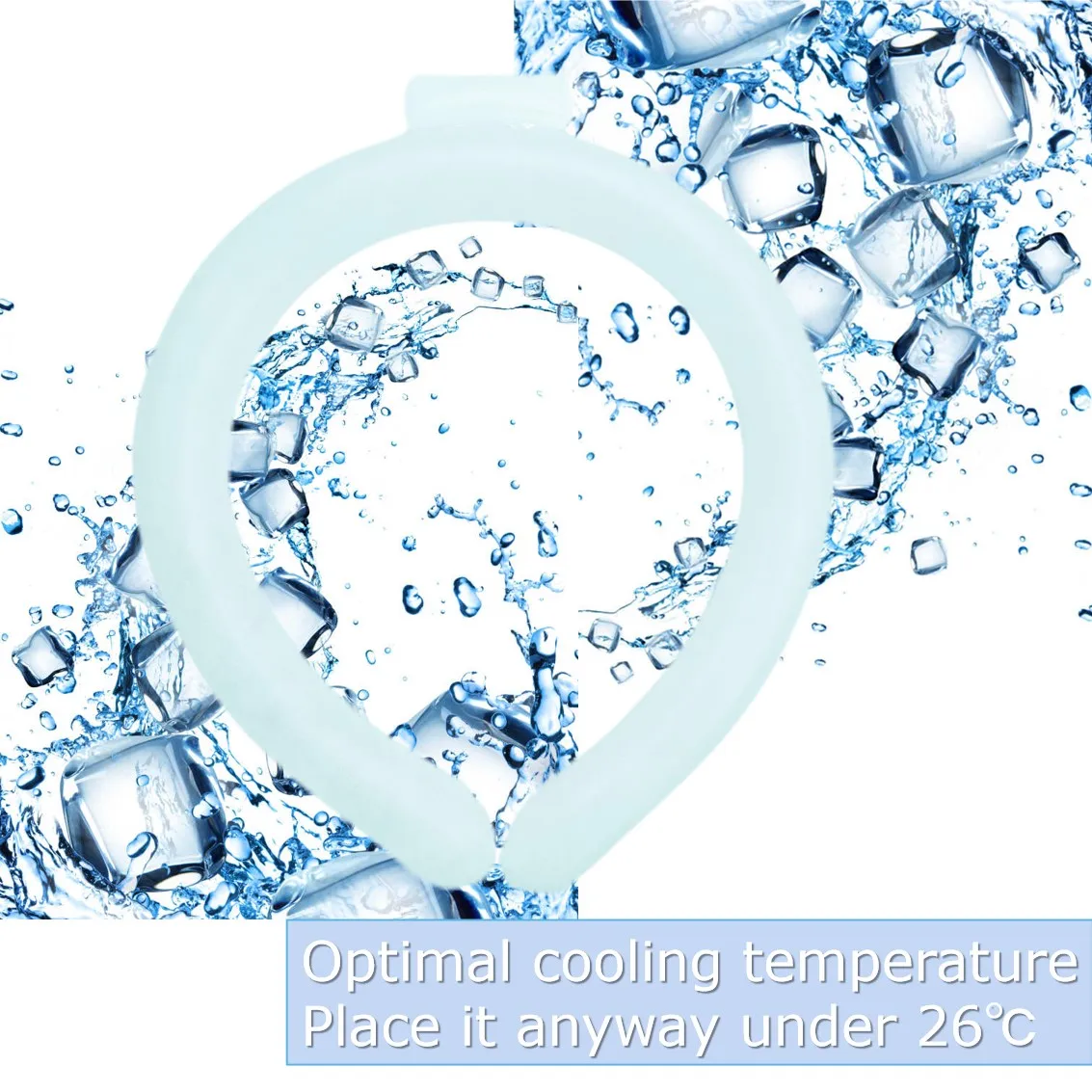 Summer Outdoor Neck Cooler Personal Air Conditioner Cooling Neck Wraps Reusable Cold Ice Pack Gel Neck Cooling Tube