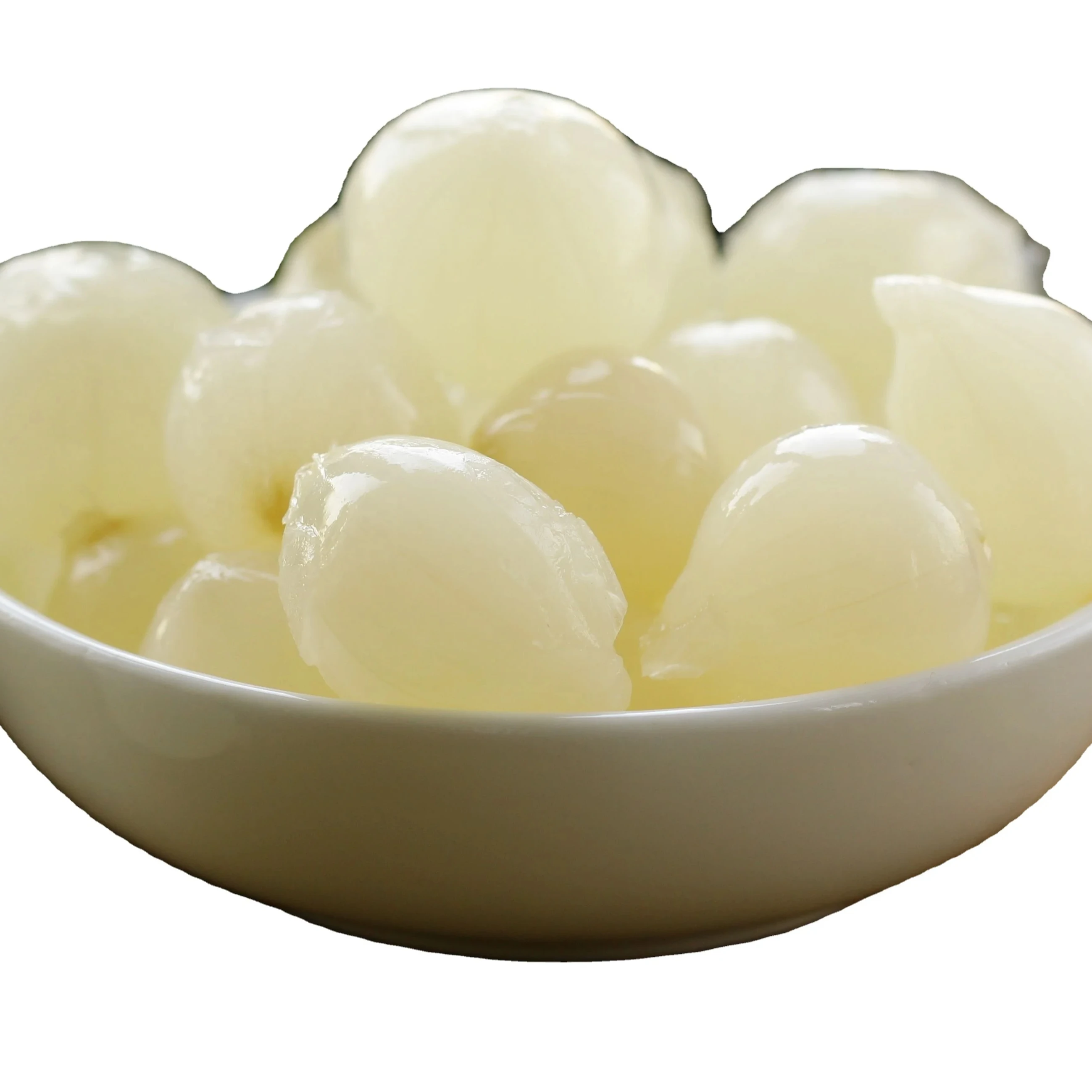 pickled onion preserved in a golden brown vinegar solution