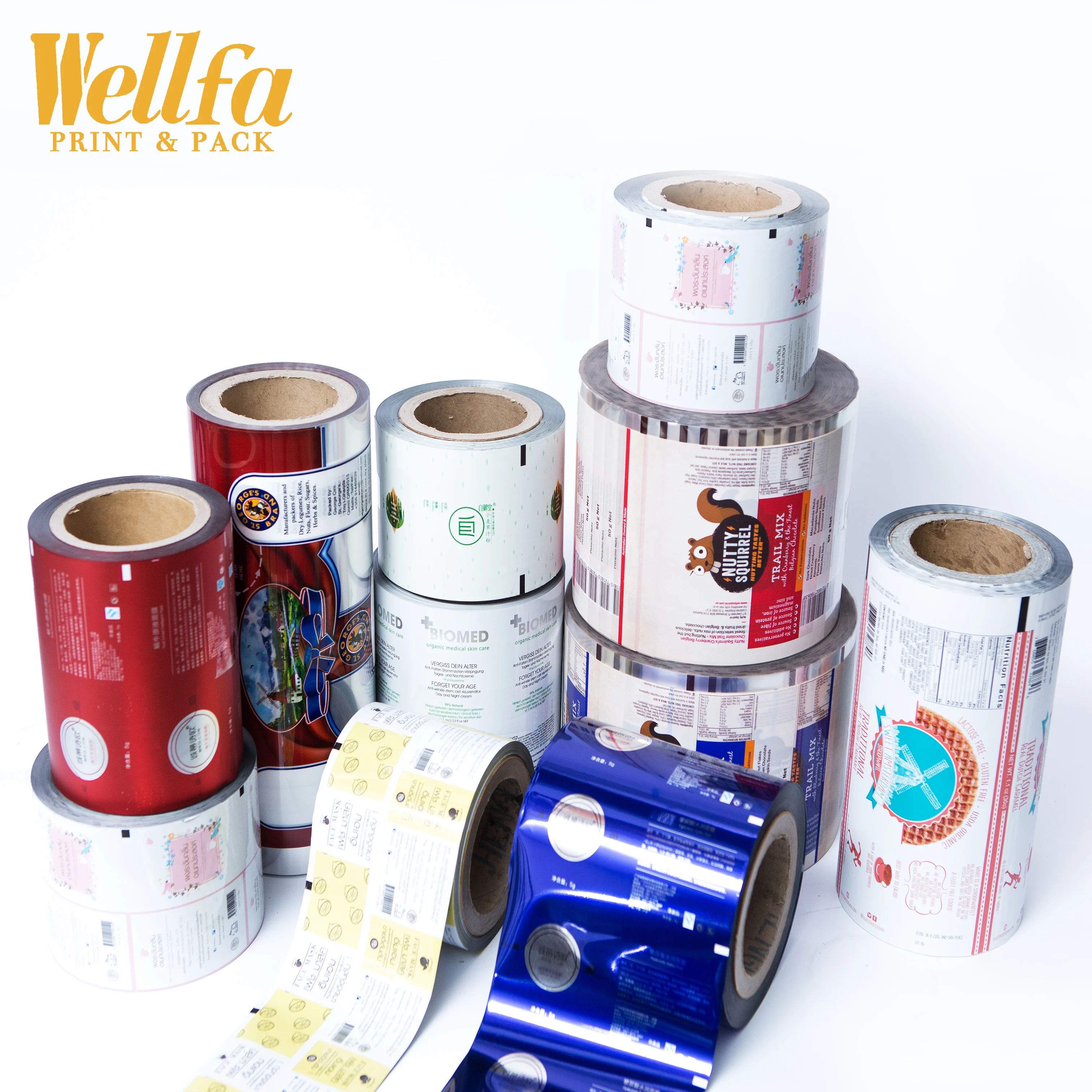 Factory Custom Printing OEM Glossy Lamination Plastic Packaging Roll Film For Liquid