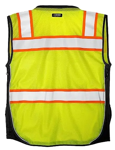Our Premium Black Series Lime Black Colored Safety Vest Private Label Workwear Uniform with Good Quality Designed Help You Stand