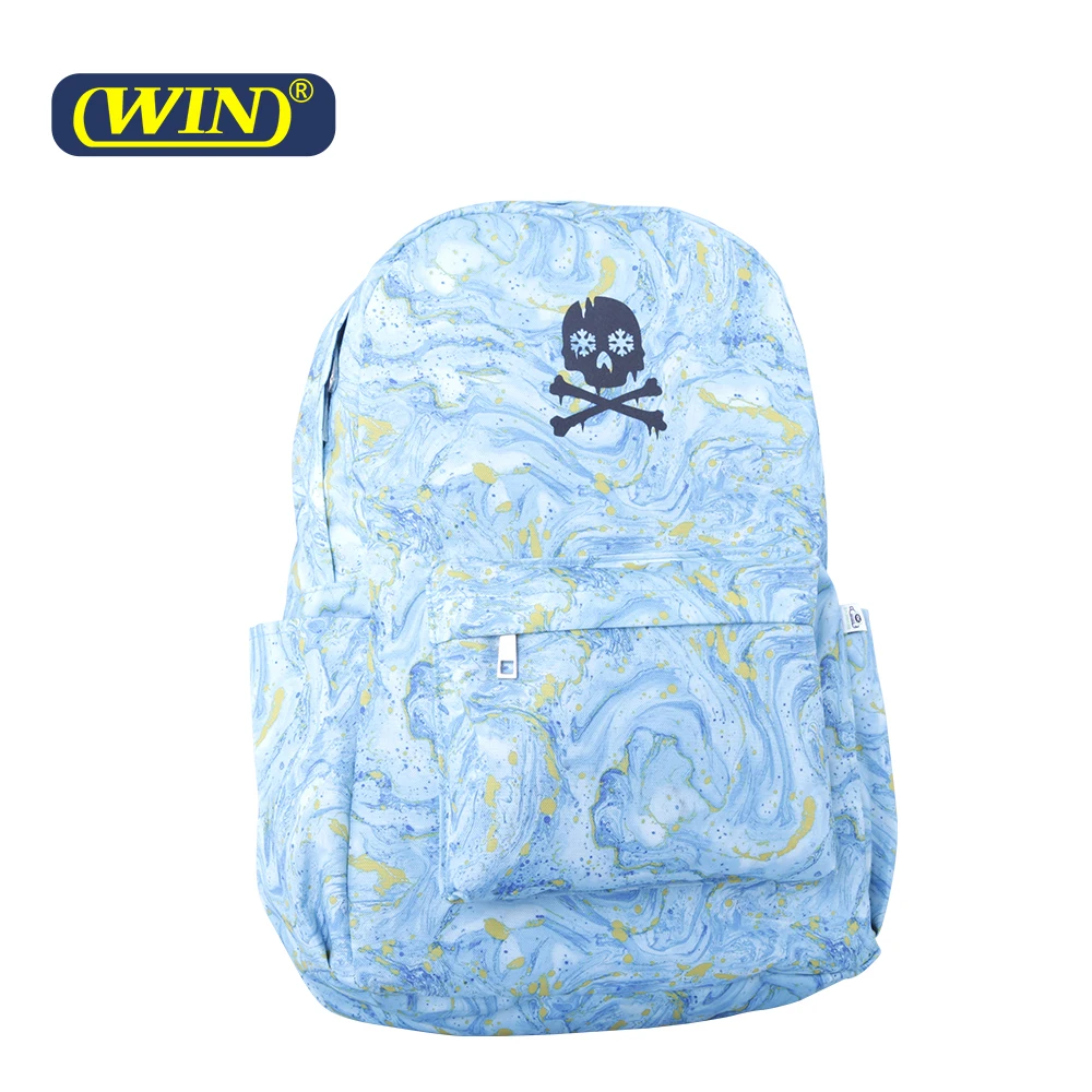 Hot Sales Custom Printing RPET 600D Waterproof School Backpack Bag