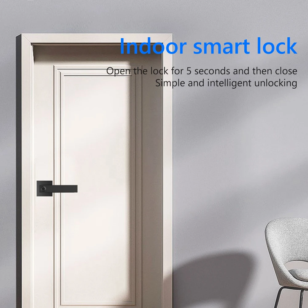 Smart Handle Lock Fingerprint Biometric Keyless Electronic Door Lock Key Indoor Bedroom