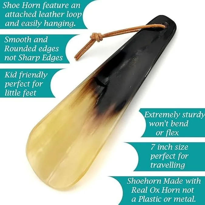 Handmade buffalo shoehorn Horn Shoehorn with Logo Horn Guasha Tool From India for leather holder with sale By Blue Moon Exports