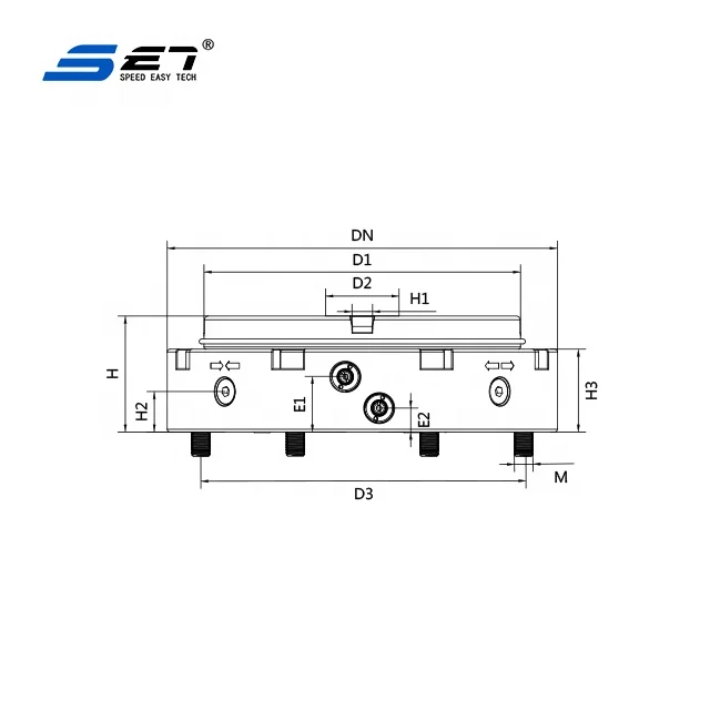 LQFLJ-20 Quick Change System Locator Flange With Sensing Zero Point Positioner With Steel Ball Locking