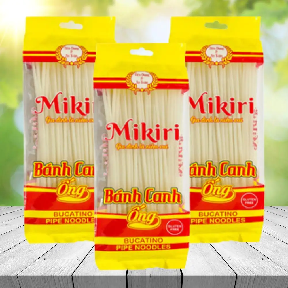 Product Quality Advance Bucatino Pipe Noodles Made in Viet Nam Ingredient Rice Flour 80% Dried Food Easy Cooking Date One Years