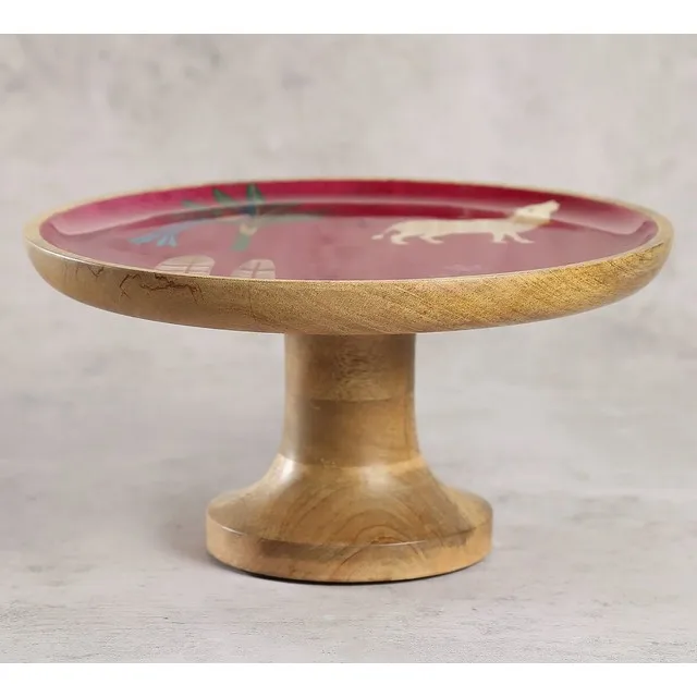 New Design Best Price Vintage Antique Wedding Dessert Wood Cake Stand Pedestal Display Cupcake Server Rustic Farmhouse Party Use