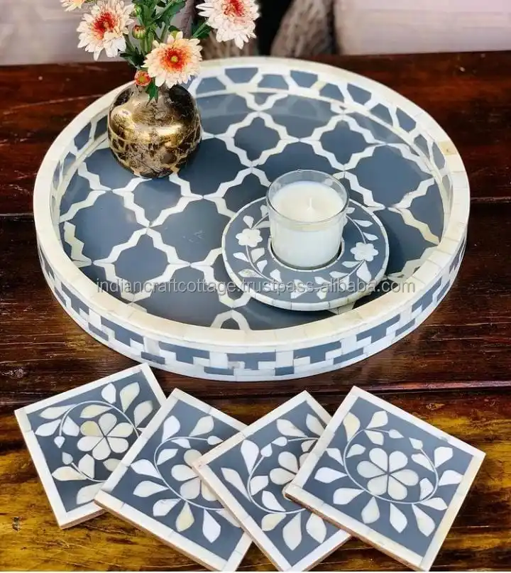 New High Quality Acacia Mango Wood Handmade Wooden Tray For Home And Hotel