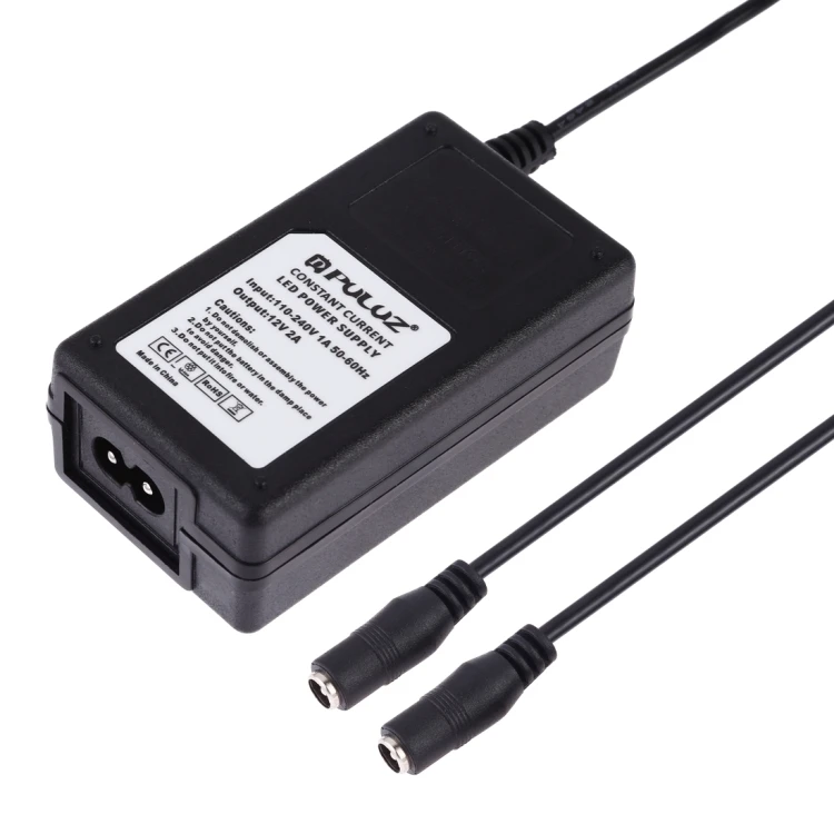 AC 110-240V to DC 12V 2A (US Plug) Constant Current LED Power Supply Power Adapter for 40cm Studio Tent