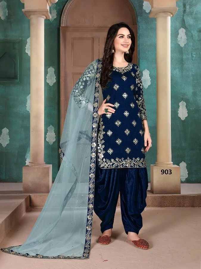 Best Quality Mirror Work Punjabi Suits For Wedding and Festival Wear At Wholesale Price From India
