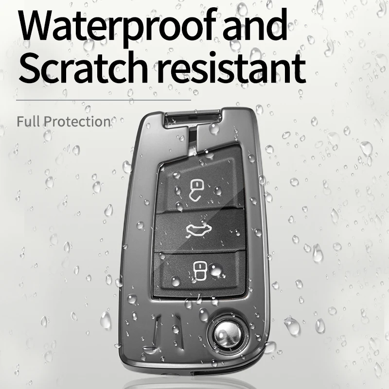 New style zinc alloy key chain luxury leather car keychain case for volkswagen polo golf 4 5 6 7 mk4 mk5 mk6 mk7 accessories