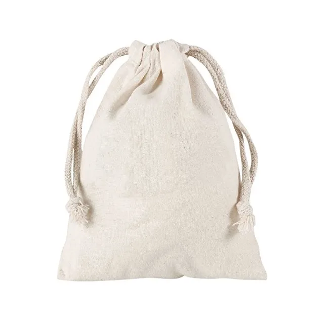 Custom Logo Durable Eco-Friendly Muslin Drawstring Cotton Plain Pouch Bags for Promotion-Buy Muslin Drawstring Bags