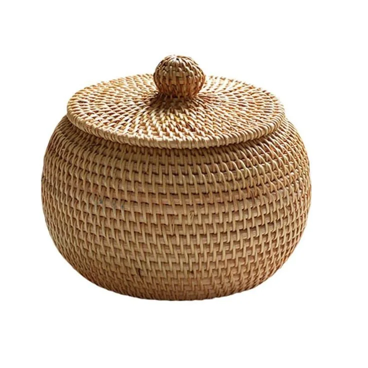 Modern Rattan Basket Wholesale Supplier Customized Wooden Rattan Fruit Storage Basket Top Supplier
