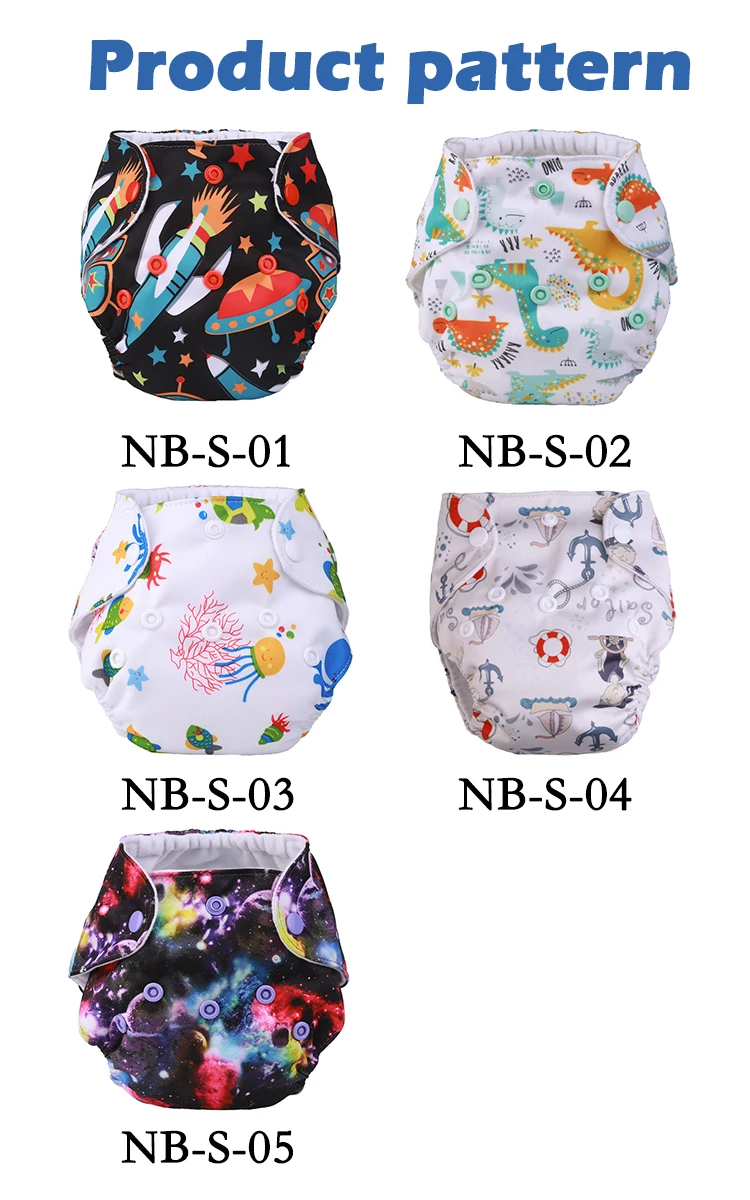 Cheap Washable Cloth Nappies Ecologic Product Custom Wholesale Reusable Baby Cloth Diaper Newborn