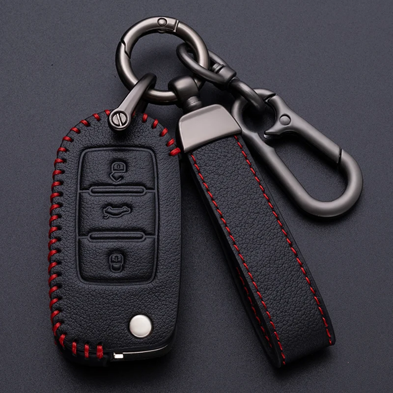Car Key Cover Caso for VW Golf 8 Mk8 2020 for Skoda Octavia 4 8 A8 MK4 Group 2021 Seat Leon Remote Control Cases Keychain Holder