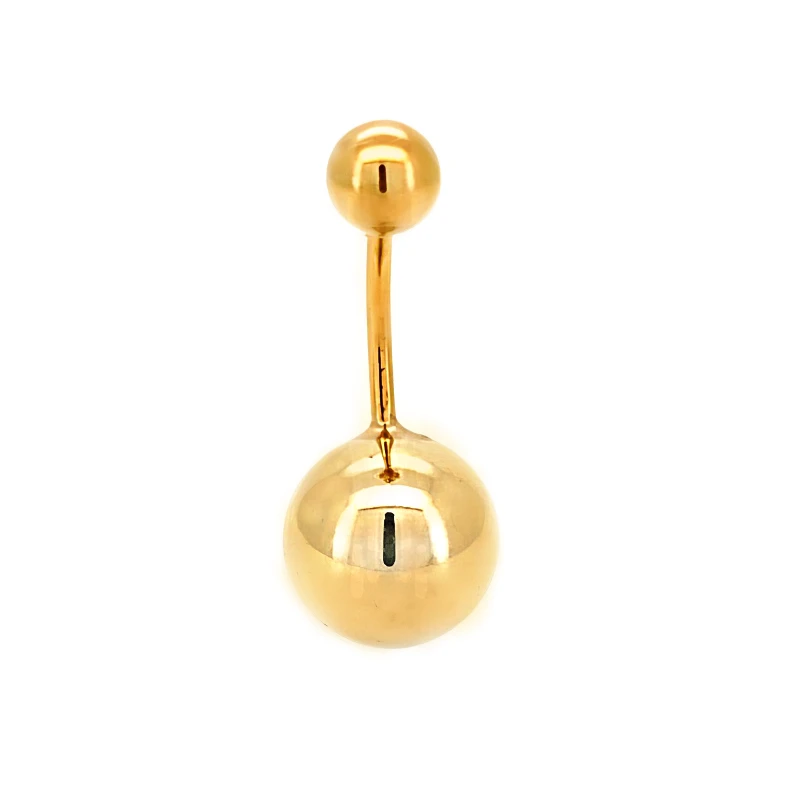 Wholesale Ball belly button piercing in 9k 10k 14k 18k real gold Navel piercings for women and men