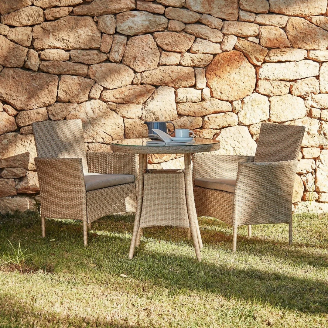 Custom Waterproof Durable Outdoor Furniture Rattan Wicker Chairs And Tables Garden Set For Leisure From Vietnam