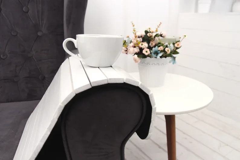 Wood Placemat Arm Chair Caddy Couch Arm Table Sofa wood Tray