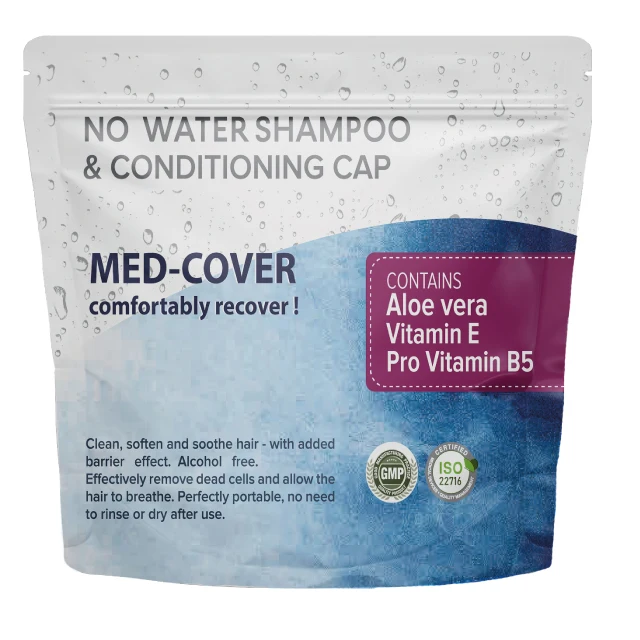 Shampoo Cap (Shower Cap) Rinse Free Hair Scalp Cleaning with Provitamin B5 Aloe Vera Vitamin E Private label OEM available