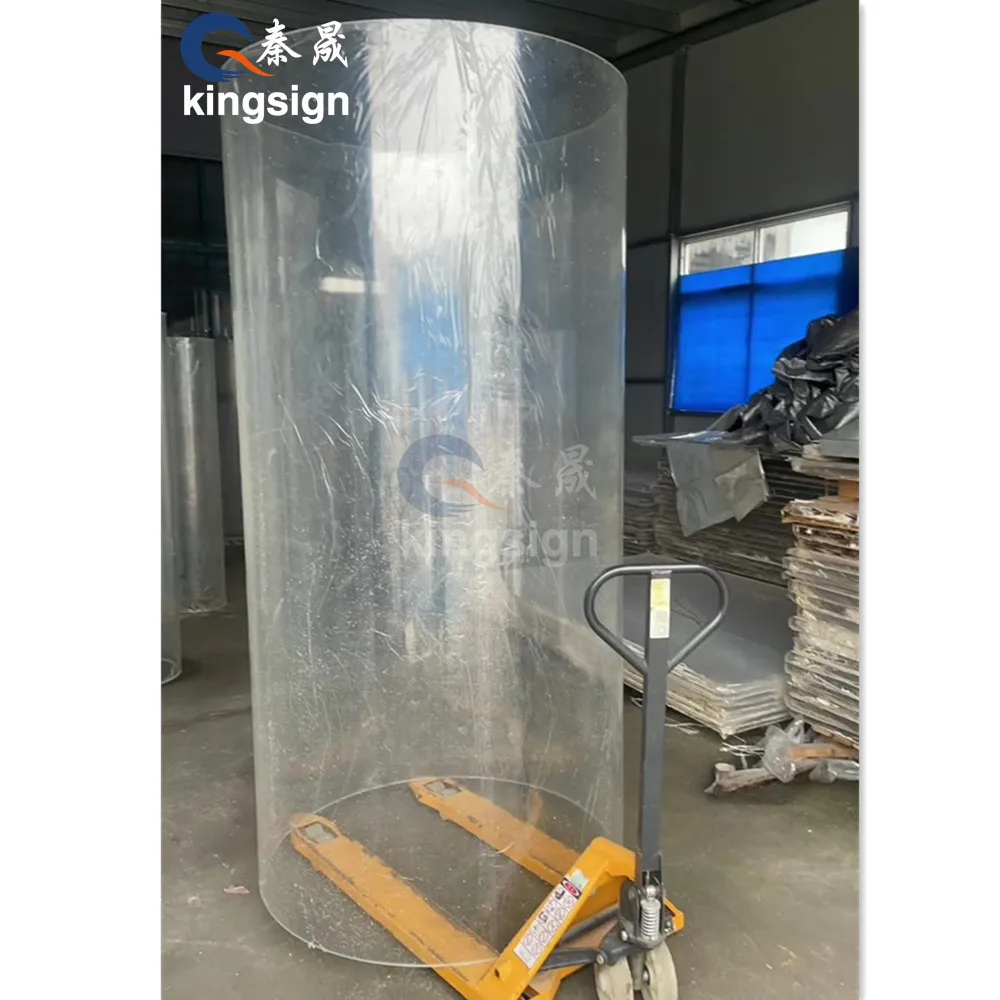 Kingsign 1m 2m 3m length acrylic tube different diameter(50-1500mm) transparent plexiglass tube