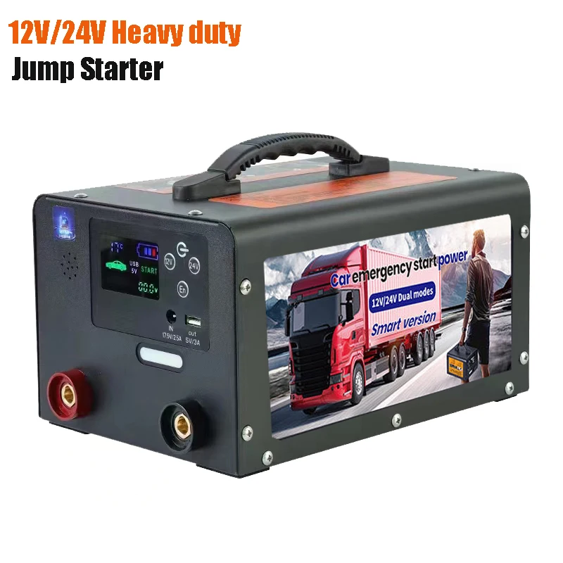 12 24 volt jump starter 56000mAh Portable Power Bank battery booster pack  12v 24v truck Jump Starter for heavy duty truck