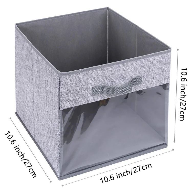 Non Woven Storage Cubes PVC Storage Boxes & Bins Wardrobe Promotion Clothing Organizer Rectangle Foldable Clothes Organiser