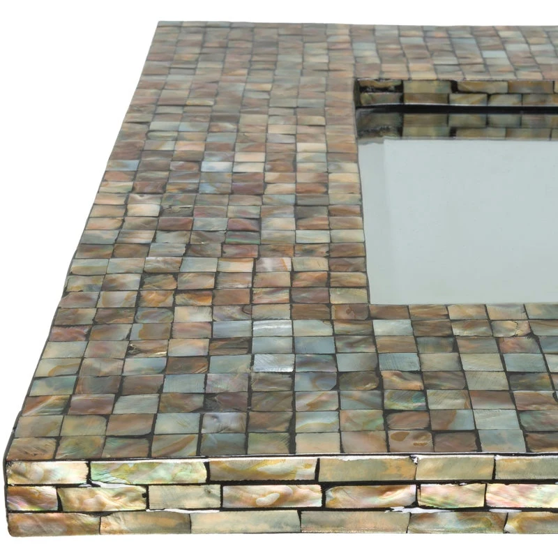 Beautifully Crafted Mother of Pearl Wall Mirror Handmade  MOP Wall Mirror For Decor Bedroom Hotel Restaurants Bathroom