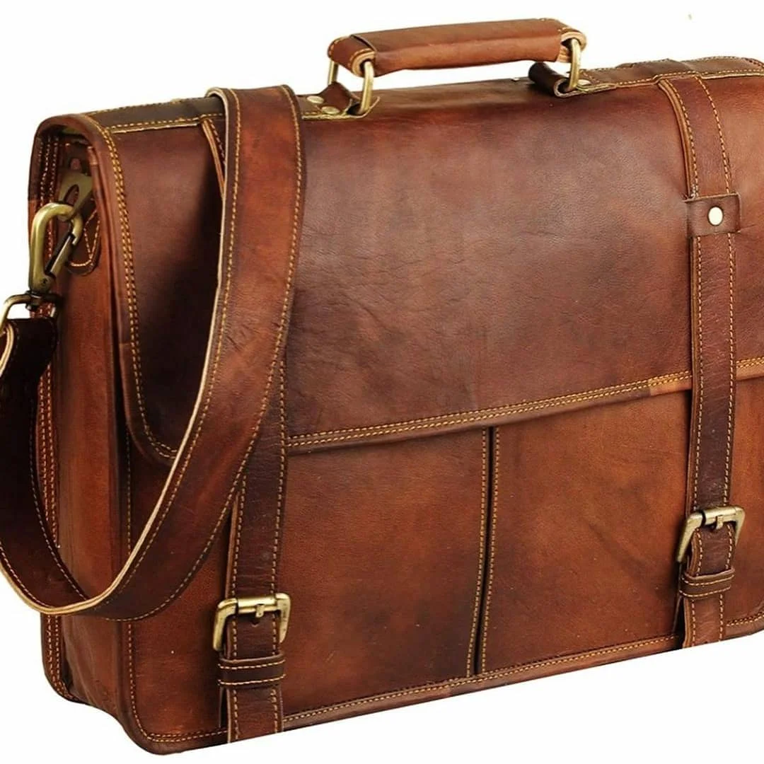 Сумка-мессенджер из натуральной кожи для ноутбука ручной работы, портфель на плечо для повседневного использования для профессиональных мужчин и женщин, безопасный для ноутбука по хорошей цене