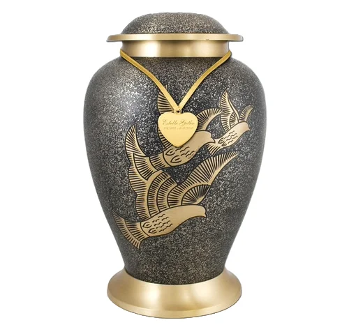 Black Stone Cremation Urn Premium Design keepsake Adult Human Ashes Urn Eagle Cremation Urn Funeral Supplies