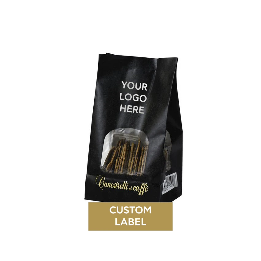 Custom label Canestrelli Crunchy Coffee waffle 200g Wheat flour 00 Handmade quality coffee cookies made in Italy snack 10pcs box