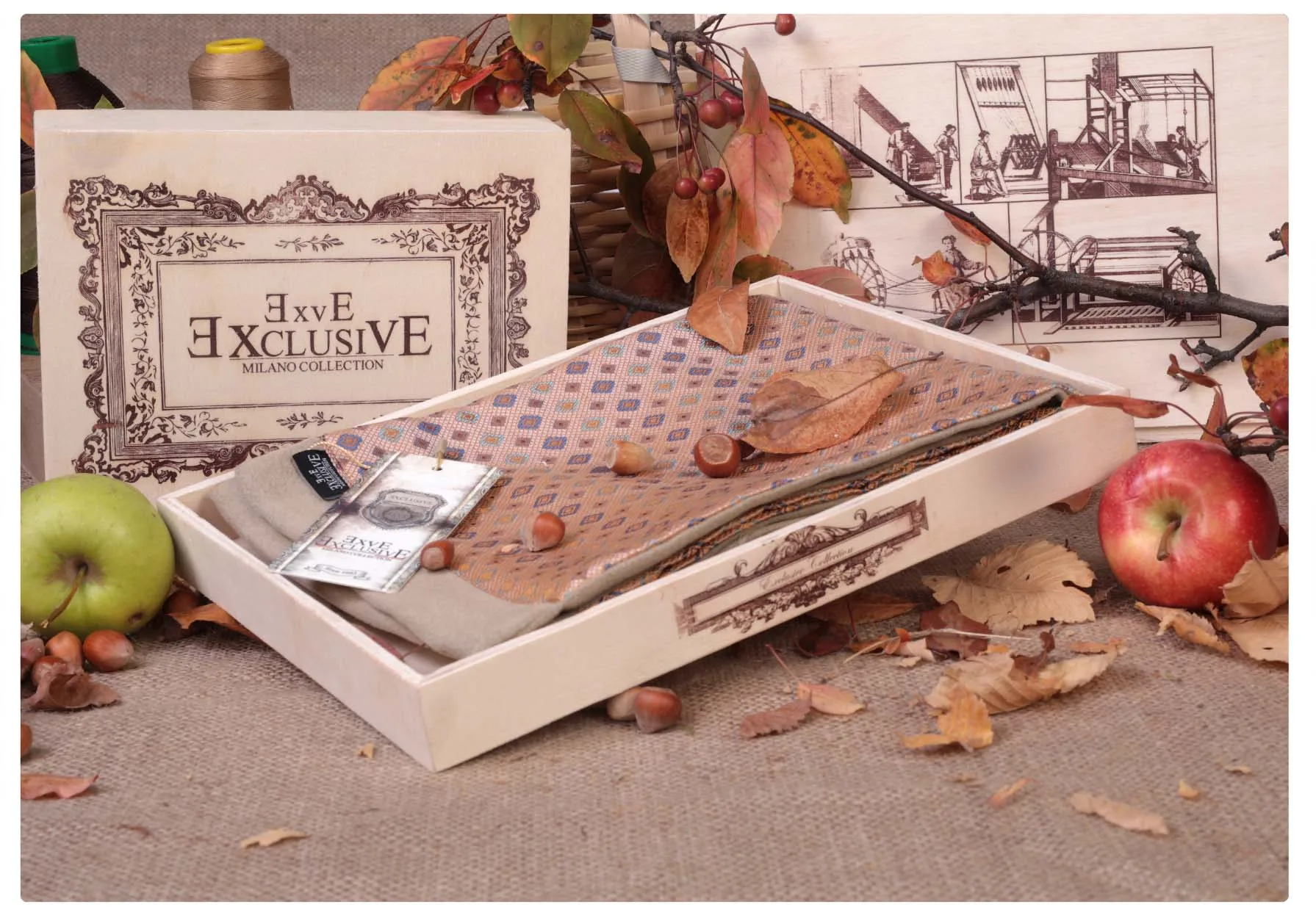 Black Leaves Design Jacquard and Paisley Designer Made Man Made Silk Scarf Ready Stock Double Trend New Season