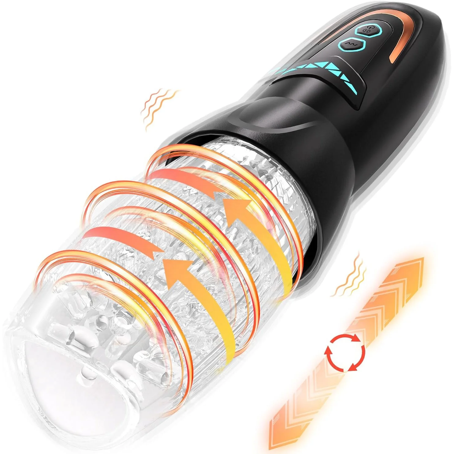 Automatic Male Masturbator Sex Toy with 10 Vibration 8 Thrusting Rotating Patterns Male Stroker Pocket Pussy Adult Toys for Men