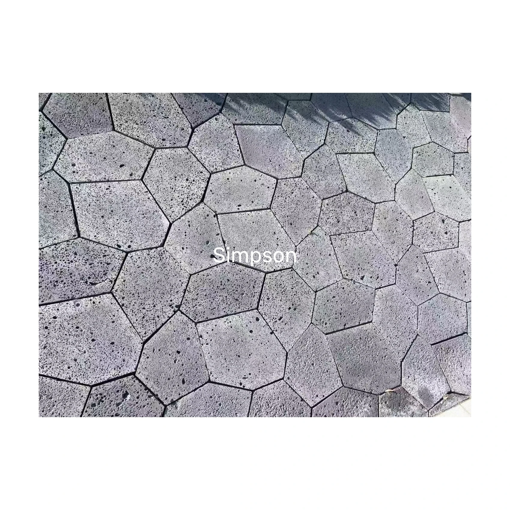 Good price Volcanic Stone Lava Stone Basalt Tile & Slab with Big Holes for  courtyard paving stone