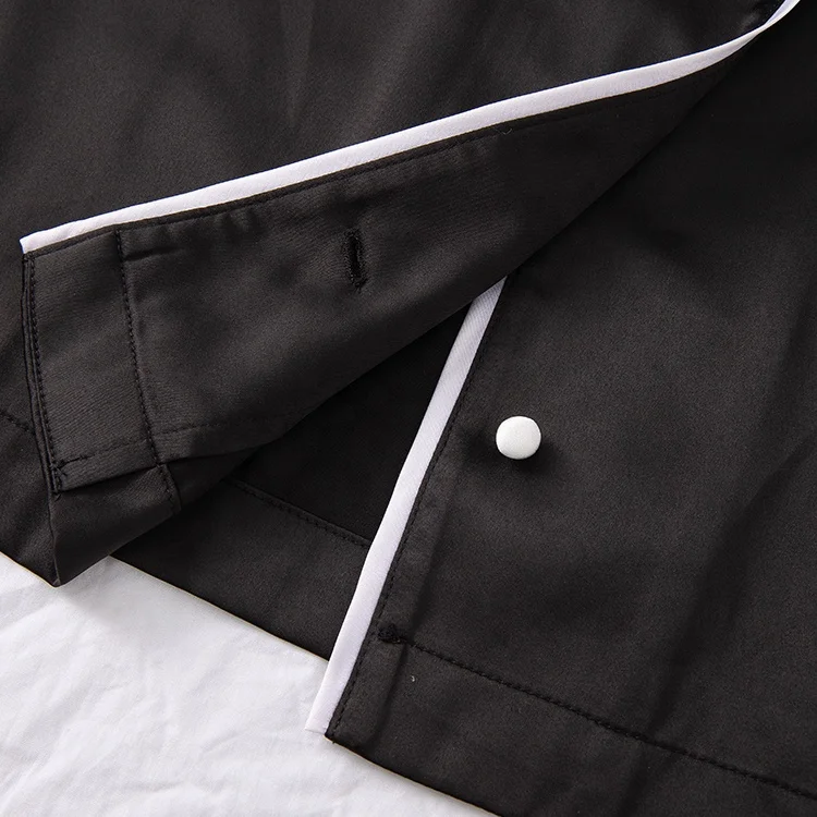 Custom Summer Silk Pajamas Womens Short Sleeve Sleepwear Soft Satin Button Down Loungewear 2 Piece Pjs Shorts Set For Women