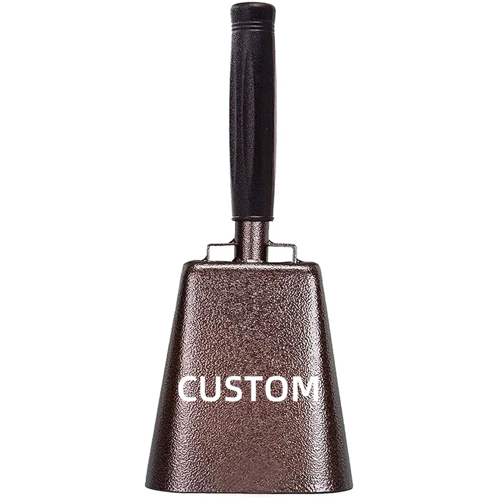Cheering for Games Bells Make Noise Cowbells with Handle Custom Solid Color Painted Cowbell