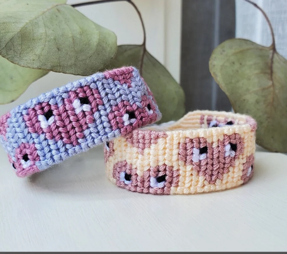 Custom Alpha Heart Choose Your Own Colors Woven Bracelet *CUSTOMIZABLE*