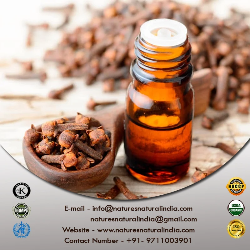 100% Natural and Organic Certified Clove Bud Oil Manufacturing Unit in India for Cosmetic raw Material