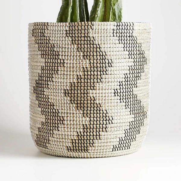 Latest Collection Wicker Seagrass Woven Baskets Hand Weaving Pots Planters Wholesale Home Storage Organization Made In Vietnam