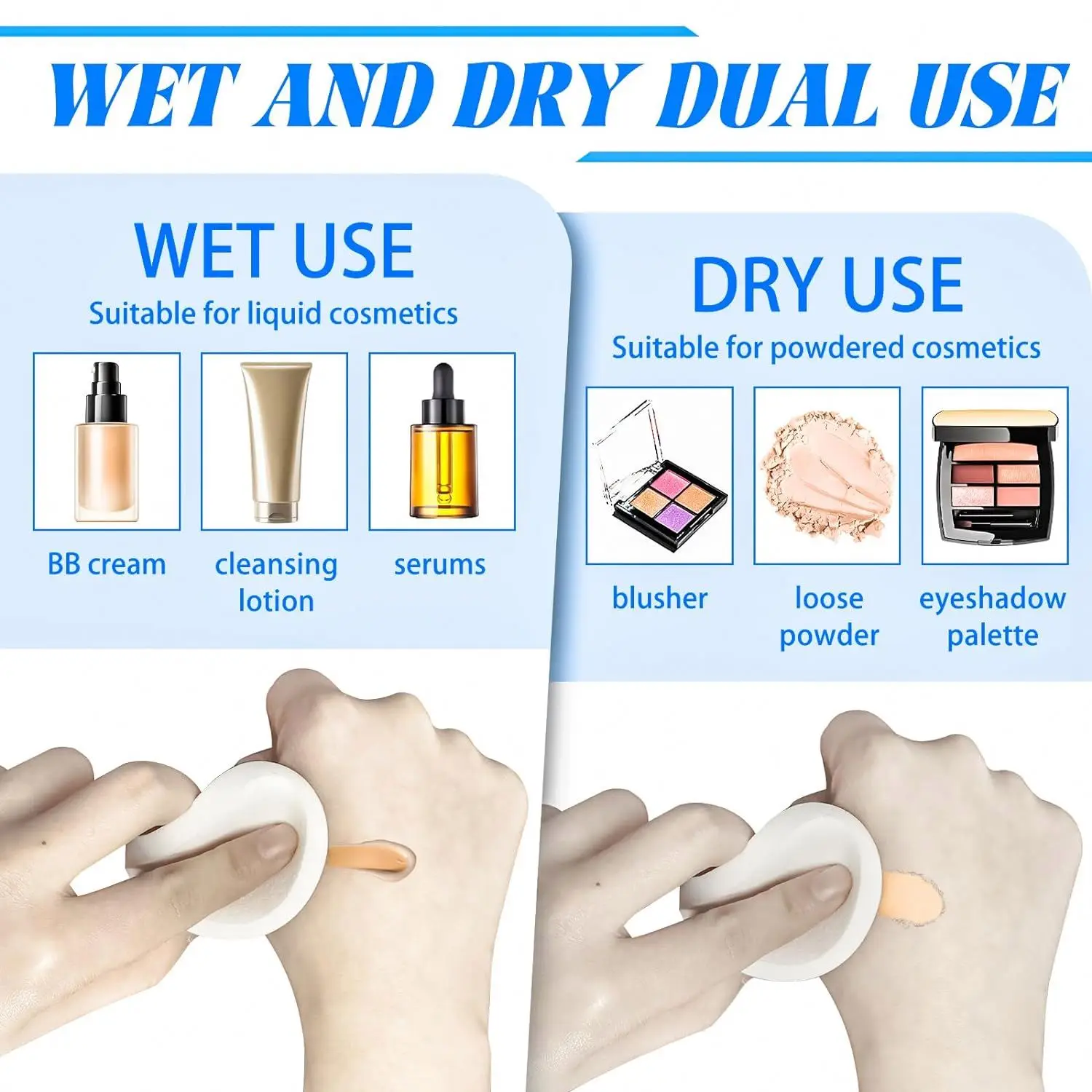 High Quality Wholesale China Wholesale Finger Pocket 100% Cotton Powder Puff Cotton Oval