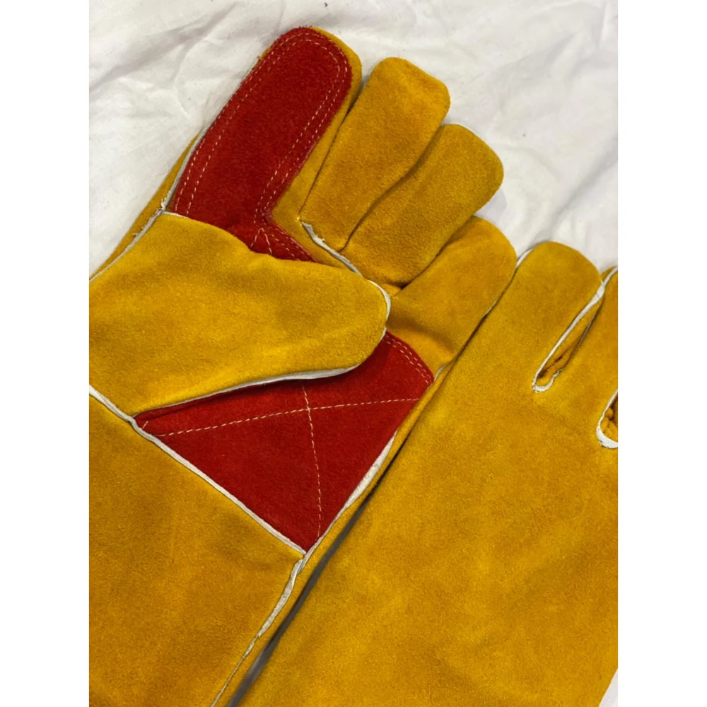 Safety Welding Glove Hand Protection Glove Wear Resistant Gardening Work Anti Slip Cowhide Leather Gloves 2024