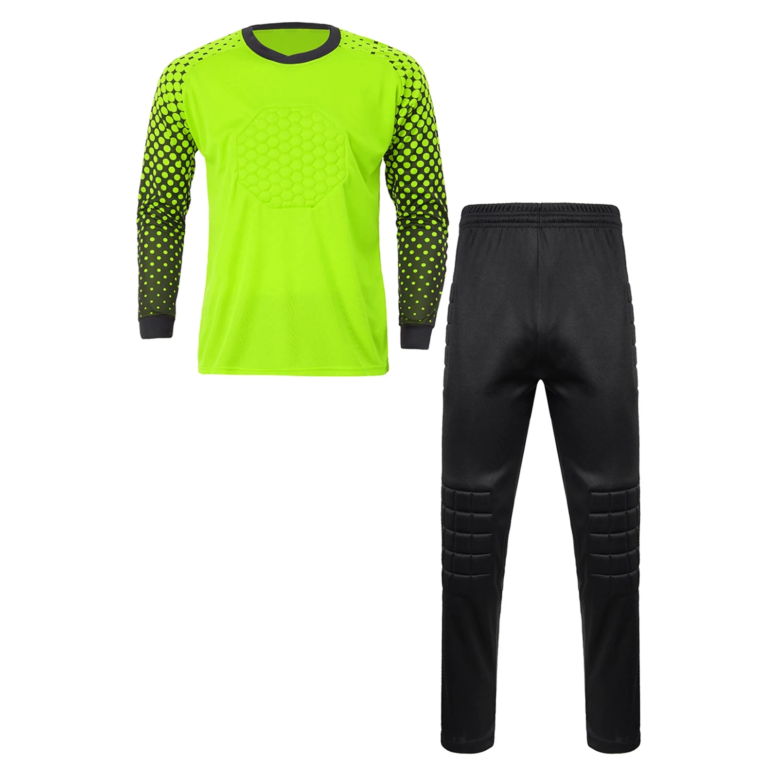 Hot Sale Custom Sublimation Padded Soccer Goalkeeper Long Sleeve Wholesale High Quality Quick Dry Goalkeeper Uniform Kit