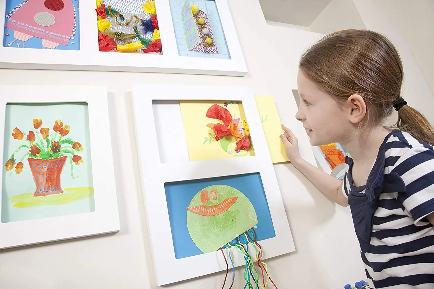 Customized  Wood Photo Frame Wood Frames for Kids Artwork